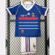 1998 France Home Kids Retro Soccer Jersey (带小字)