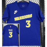 T259 WARRIORS PAUL #3 Blue High Quality Casual T-Shirt