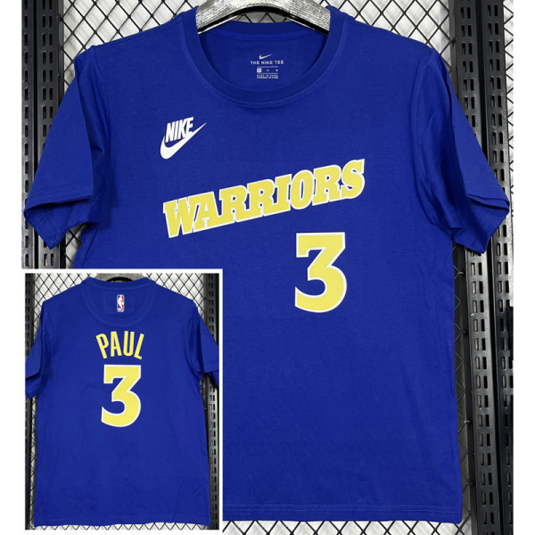 T259 WARRIORS PAUL #3 Blue High Quality Casual T-Shirt