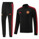 24-25 Man Utd Black Jacket Tracksuit #01