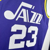 23-24 JAZZ MARKKANEN #23 purple Top Quality Top Quality Hot Pressing NBA Jersey (Retro Logo)