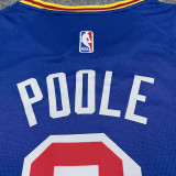 Warriors POOLE #3 Blue 75th Anniversary Retro NBA Jersey