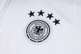 24-25 Germany White Hoodie Half Pull Tracksuit #F595半拉连帽