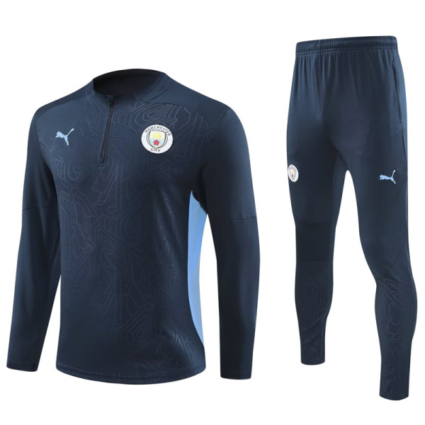 24-25 Man City Royal blue Half Pull Tracksuit (半拉链)
