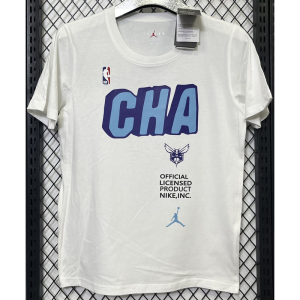 T113 HORNETS CHA White High Quality Casual T-Shirt