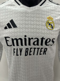 24-25 RMA Home Long Sleeve Player Version Soccer Jersey (长袖球员)