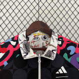 23-24 Man Utd White & Black Double Sided Windbreaker (双面风衣)