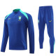 24-25 Brazil Fancy blue Half Pull Tracksuit (半拉链)
