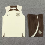 24-25 Corinthians Beige Tank top and shorts suit