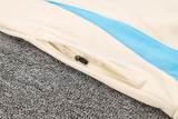 24-25 Argentina Beige Hoodie Half Pull Tracksuit #F592半拉连帽
