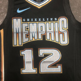 22-23 Grizzlies MORANT #12 Black City Edition Top Quality Hot Pressing NBA Jersey