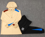 24-25 BAR Earthy Yellow Hoodie Half Pull Tracksuit #F605半拉连帽