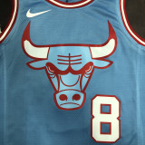 BULLS LAVINE #8 Blue Top Quality Hot Pressing NBA Jersey