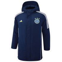 24-25 Ajax Royal Blue Hooded Windbreaker Fabric Cotton Coat #G189