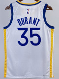 22-23 WARRIORS DURANT #35 White Top Quality Hot Pressing NBA Jersey (V领)