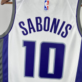 22-23 KINGS SABONIS #10 White Home Top Quality Hot Pressing NBA Jersey(V领）