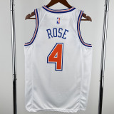 2018-19 KNICKS ROSE #4 White Top Quality Hot Pressing NBA Jersey