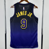 24-25 LAKERS JAMES JR. #9 Royal blue City Edition Top Quality Hot Pressing NBA Jersey