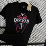 T166 BULLS DEROZAN #11 Black High Quality Casual T-Shirt