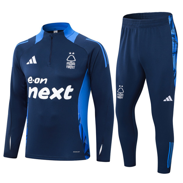 24-25 Nottingham Forest Royal blue Half Pull Tracksuit (半拉链)