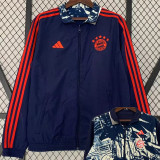 2024 Bayern Royal blue Double Sided Windbreaker (双面风衣)(刺绣)