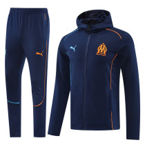 24-25 Marseille Royal blue Hoodie Jacket Tracksuit #01