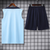 24-25 France Light Blue Tank top and shorts suit