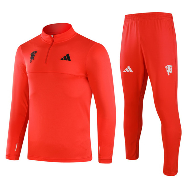 24-25 Man Utd Red Half Pull Tracksuit (半拉链)
