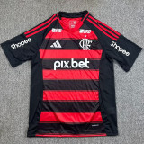 25-26 Flamengo Home Fans Soccer Jersey (Print All Sponsor )