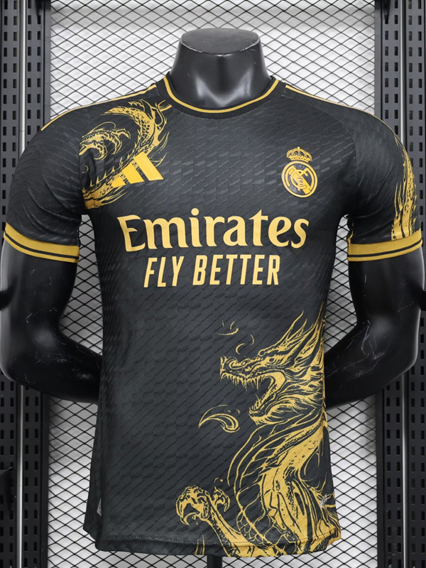 24-25 RMA Black Special Edition Player Version Soccer Jersey #金标金龙