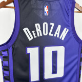 23-24 Kings DEROZAN #10 Purple Top Quality Hot Pressing NBA Jersey (Trapeze Edition)飞人版