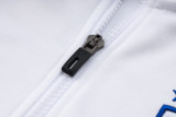 24-25 Italy White Hoodie Half Pull Tracksuit #F596半拉连帽