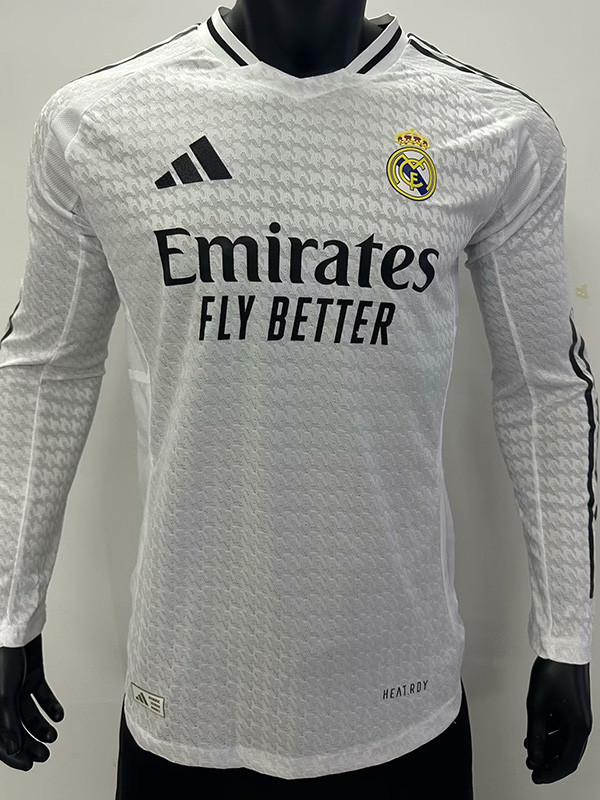 24-25 RMA Home Long Sleeve Player Version Soccer Jersey (长袖球员)