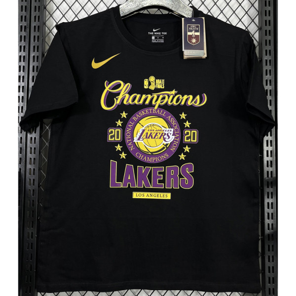 T214 Lakers Black High Quality Casual T-Shirt