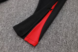 24-25 LIV Black Half Pull Tracksuit (红领半拉链)