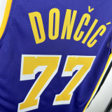 Lakers DONCIC #77 Blue Top Quality Hot Pressing NBA Jersey (Trapeze Edition) 飞人版