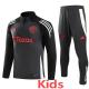 24-25 Man Utd Dark gray Kids Half Pull Tracksuit (童装)(半拉链)