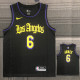 Lakers JAMES #6 Black Top Quality Hot Pressing NBA Jersey