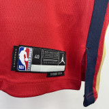 22-23 Pelicans McCOLLUM #3 Red Top Quality Hot Pressing NBA Jersey (Trapeze Edition) 飞人版