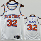 KNICKS TOWNS #32 White Top Quality Hot Pressing NBA Jersey