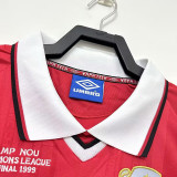 1999-2000 Man Utd Home Long Sleeve Retro Soccer Jersey (长袖)(决赛版)