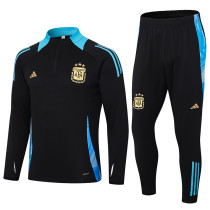 24-25 Argentina Black Half Pull Tracksuit (半拉链)