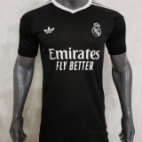 24-25 RMA Black Goalkeeper Fans Soccer Jersey