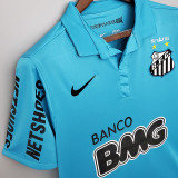 2012-2013 Santos FC Blue Retro Soccer Jersey
