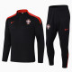 24-25 Portugal Black Half Pull Tracksuit (半拉链)