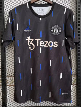 2023 Man Utd Grey Black Fans Training Shirts