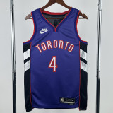 24-25 Raptors BARNES #4 Purple Retro Top Quality Hot Pressing NBA Jersey