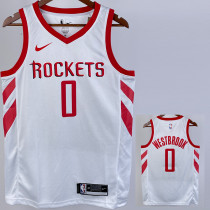 2018-19 ROCKETS WESTBROOK #0 White Home Top Quality Hot Pressing NBA Jersey