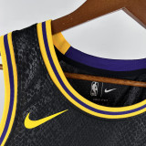 LAKERS REAVES #15 Black Top Quality Hot Pressing NBA Jersey(蛇纹)