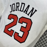 T170 BULLS JORDAN #23 White High Quality Casual T-Shirt